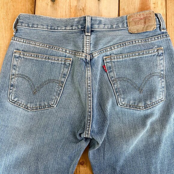 Levi's 515 Nouveau Bootcut Jeans Light Blue Wash Size 8 Vintage - Picture 3 of 9